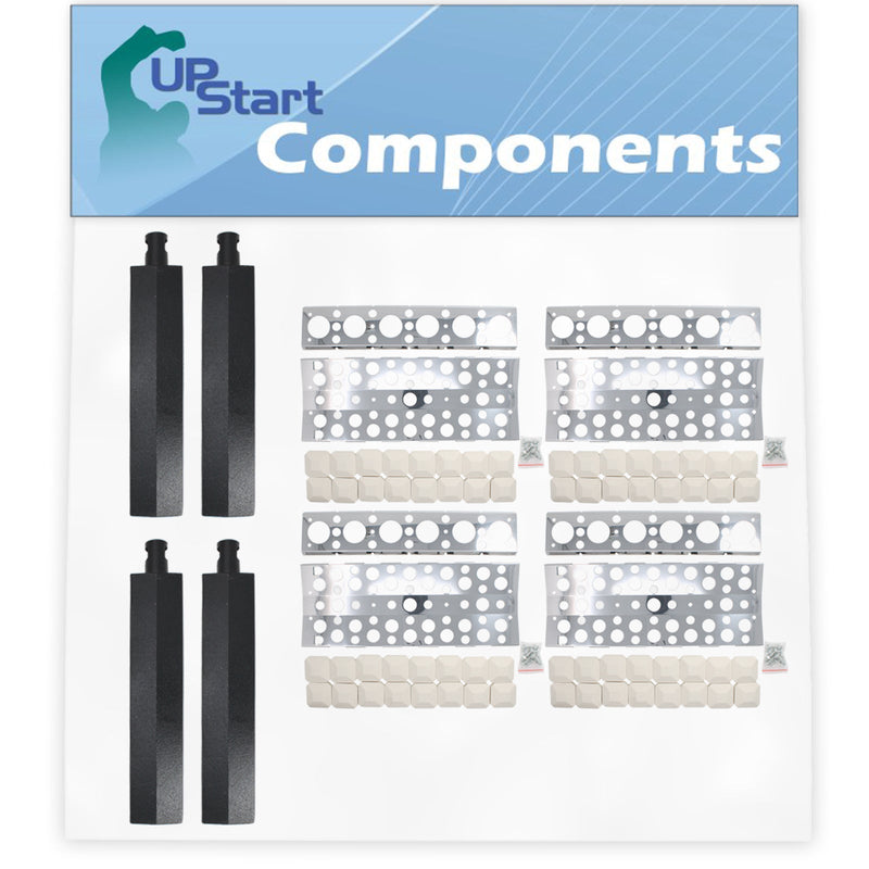 Load image into Gallery viewer, 3-Pack BBQ Grill Heat Shield Plate Tent & Tube Burner Replacement for Turbo Cg4tdbrn, 720 0057 3b, 720 0057 4b - Stainless Steel Flame Tamer, Guard, Deflector, Flavorizer Bar & Pipe Burners