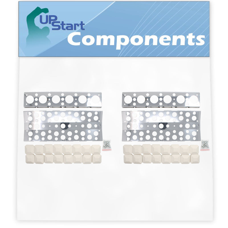 Load image into Gallery viewer, BBQ Grill Heat Shield Plate Tent Replacement for Turbo Cg4tdbrn, 720 0057 3b, 720 0057 4b, 750 0058 4brb, Cg3ckw, Cg3ckwn, Cg3tcbn, Cg3tcbrn - Stainless Steel Flame Tamer, Burner Cover 16 1/2"