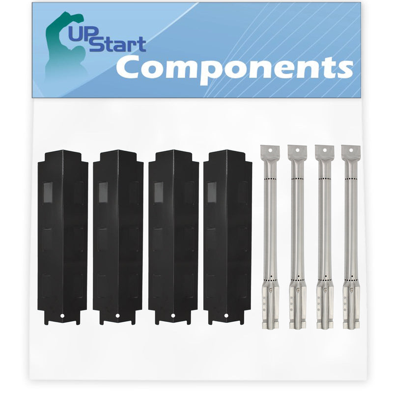 Load image into Gallery viewer, 2-Pack BBQ Grill Heat Shield Plate Tent & Tube Burner Replacement Parts for Charbroil 463320107 & Porcelain Steel Flame Tamer, Guard, Deflector