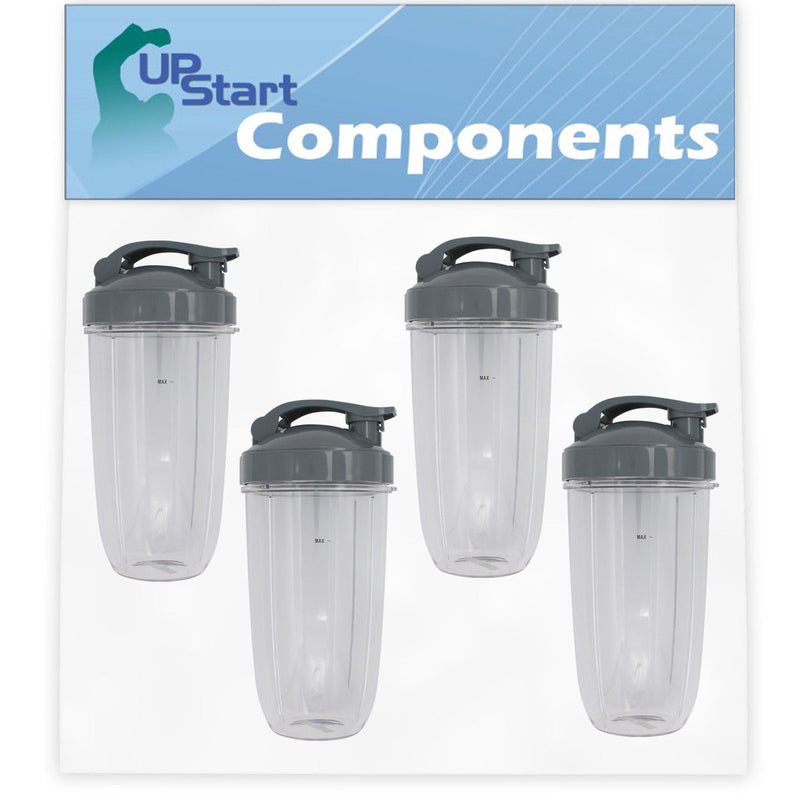 Load image into Gallery viewer, 2 Pack UpStart Components Replacement NutriBullet 32 oz Cup with Flip Top To-go Lid