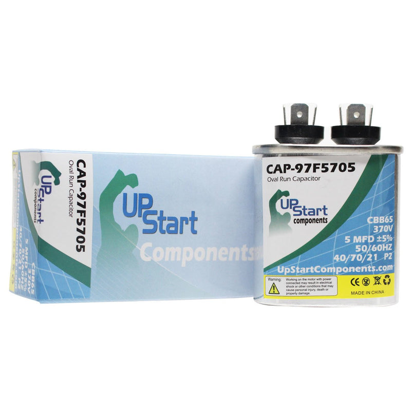 Load image into Gallery viewer, 5 MFD 370 Volt Oval Motor Run Capacitor Replacement for Amana / Goodman B945650