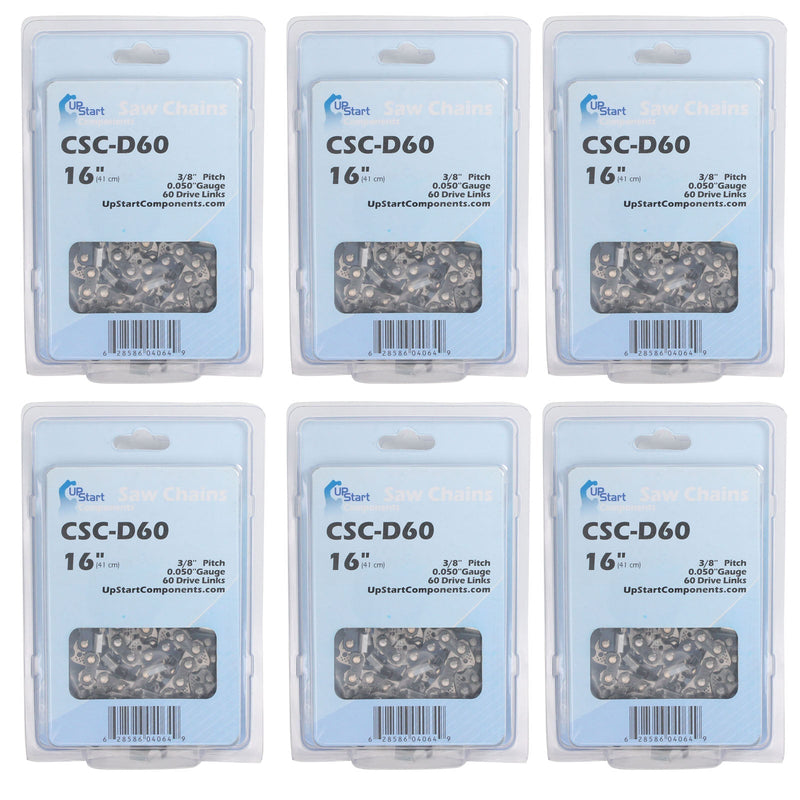 Load image into Gallery viewer, 16-Inch Chainsaw Chain Replacement - 3/8" Pitch, .050" Gauge, 60 Drive Links