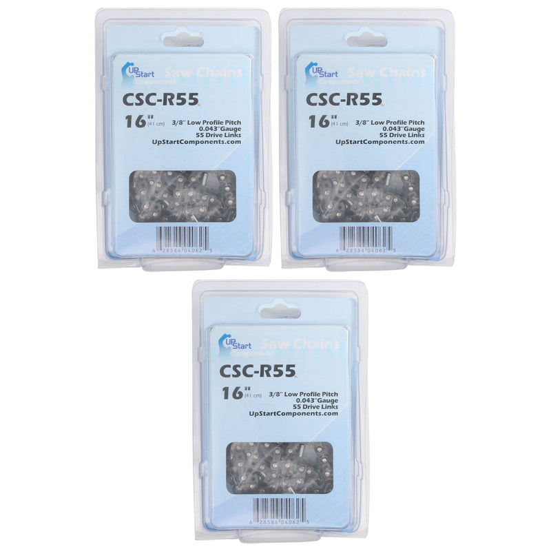 Load image into Gallery viewer, 16-Inch Chainsaw Chain Replacement - 3/8" Pitch, .043" Gauge, 55 Drive Links