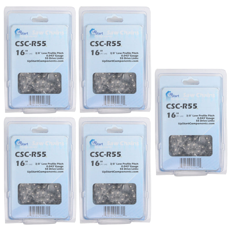 Load image into Gallery viewer, 16-Inch Chainsaw Chain Replacement - 3/8" Pitch, .043" Gauge, 55 Drive Links