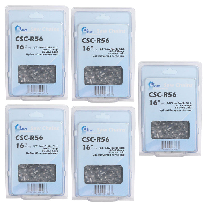 Load image into Gallery viewer, 16-Inch Chainsaw Chain Replacement - 3/8" Pitch, .043" Gauge, 56 Drive Links