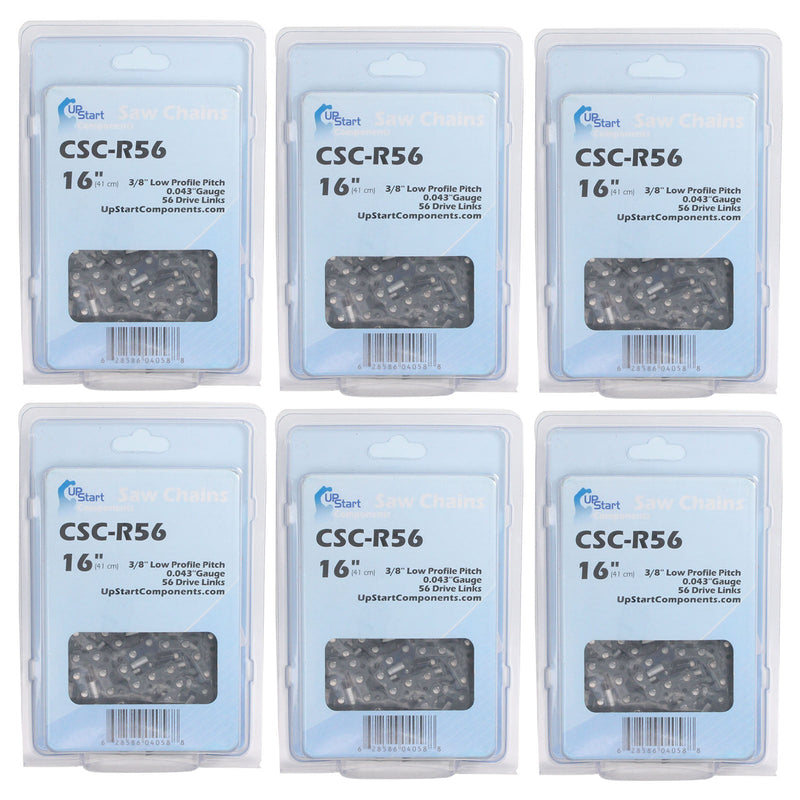 Load image into Gallery viewer, 16-Inch Chainsaw Chain Replacement - 3/8" Pitch, .043" Gauge, 56 Drive Links