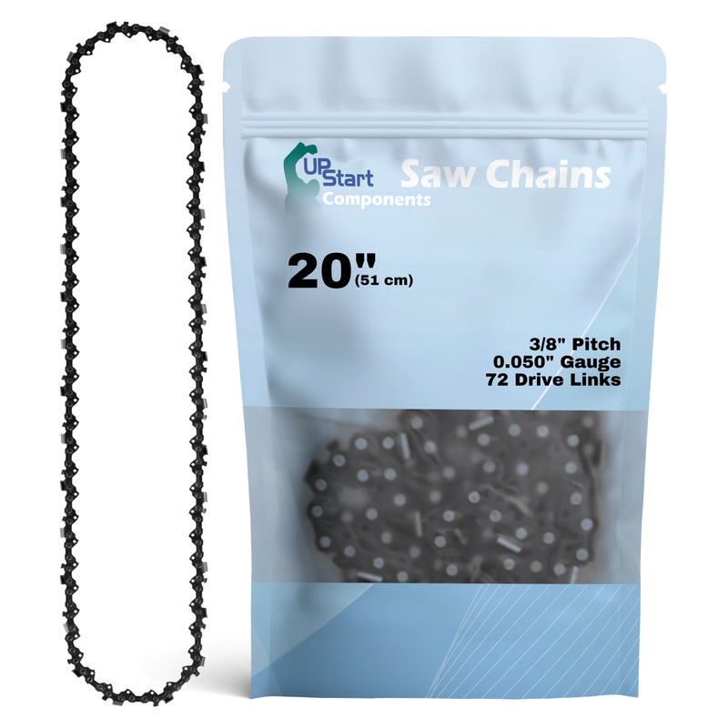 Load image into Gallery viewer, 20-Inch Chainsaw Chain Replacement - 3/8" Pitch, .050" Gauge, 72 Drive Links