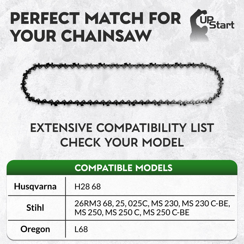 Load image into Gallery viewer, 18-Inch Chainsaw Chain Replacement - 0.325" Pitch, .063" Gauge, 68 Drive Links
