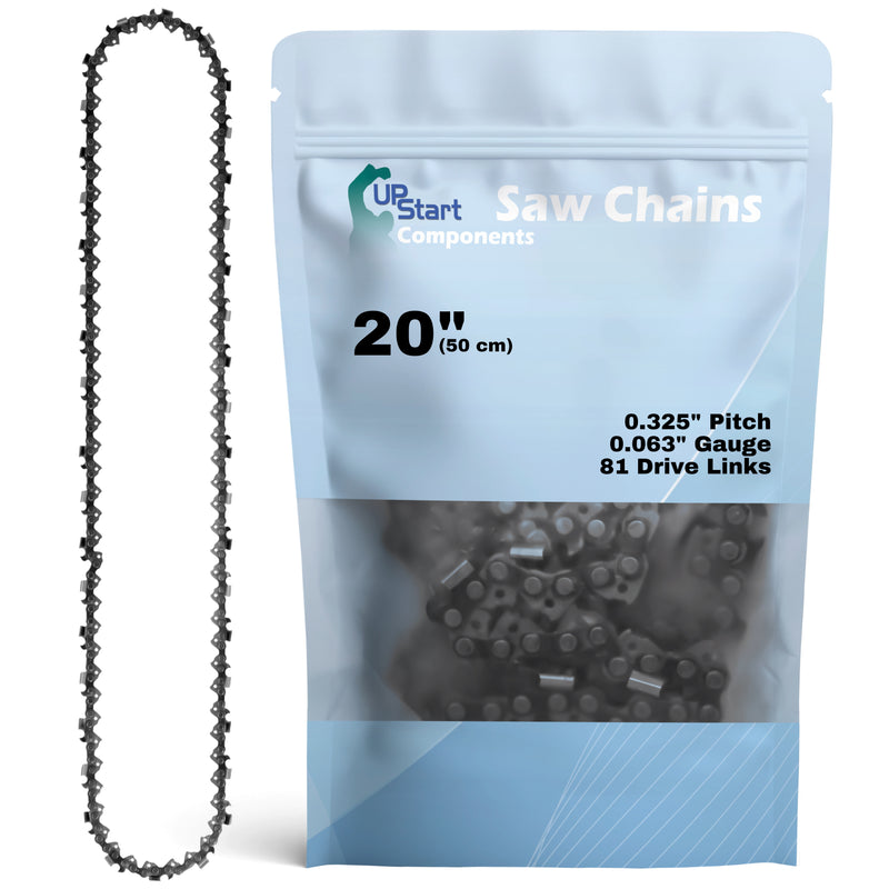 Load image into Gallery viewer, 20-Inch Chainsaw Chain Replacement - 0.325" Pitch, .063" Gauge, 81 Drive Links