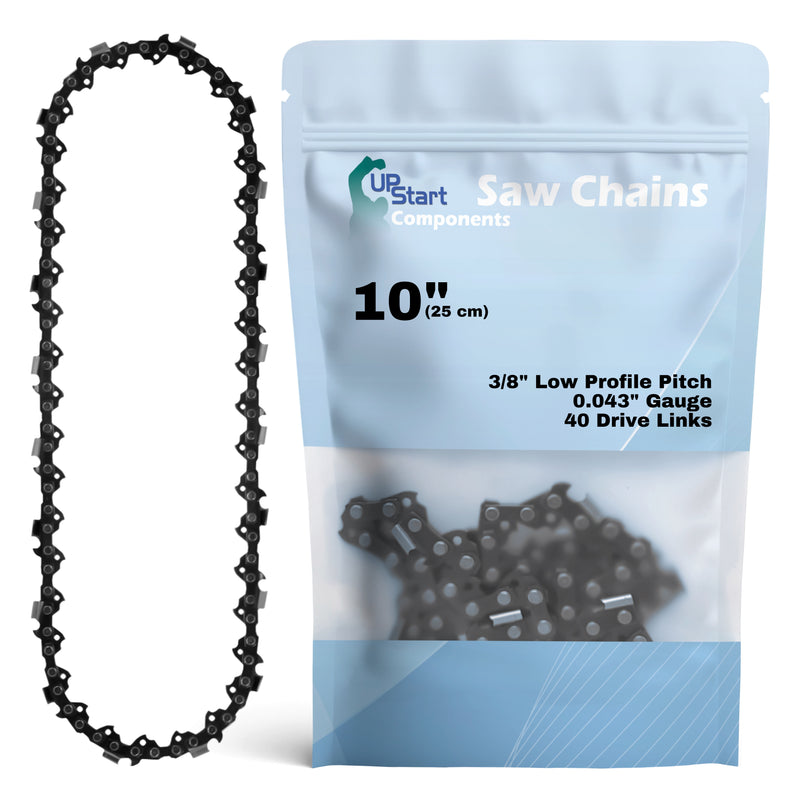 Load image into Gallery viewer, 10-Inch Chainsaw Chain Replacement - 3/8" Pitch, .043" Gauge, 40 Drive Links