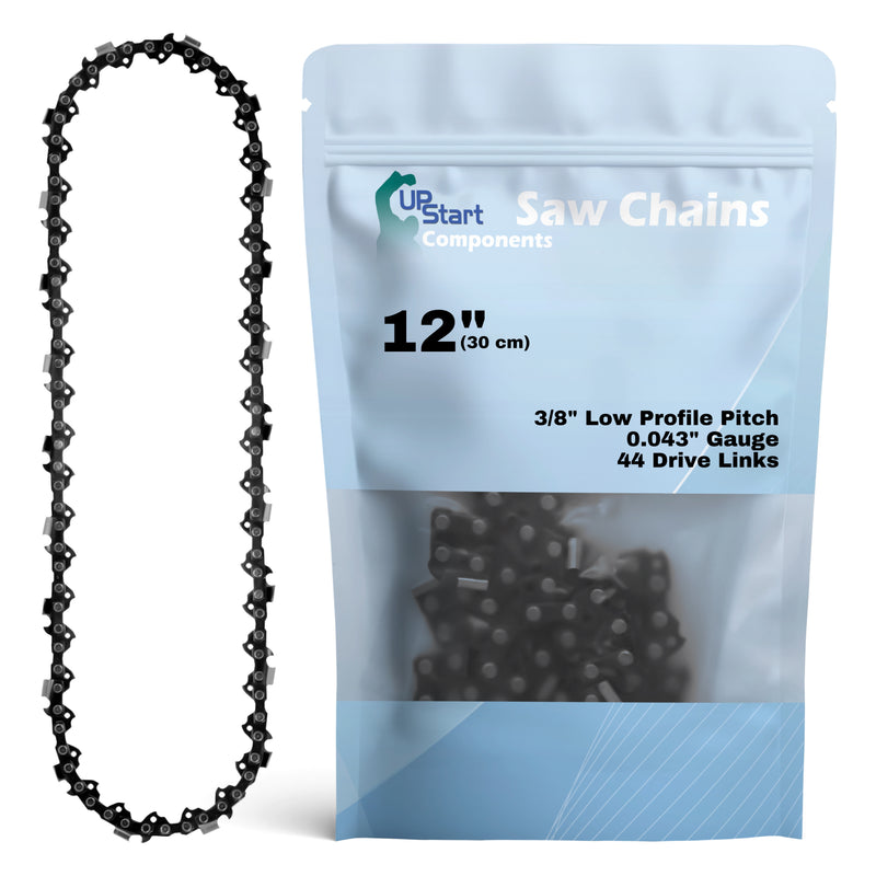 Load image into Gallery viewer, 12-Inch Chainsaw Chain Replacement - 3/8" Pitch, .043" Gauge, 44 Drive Links