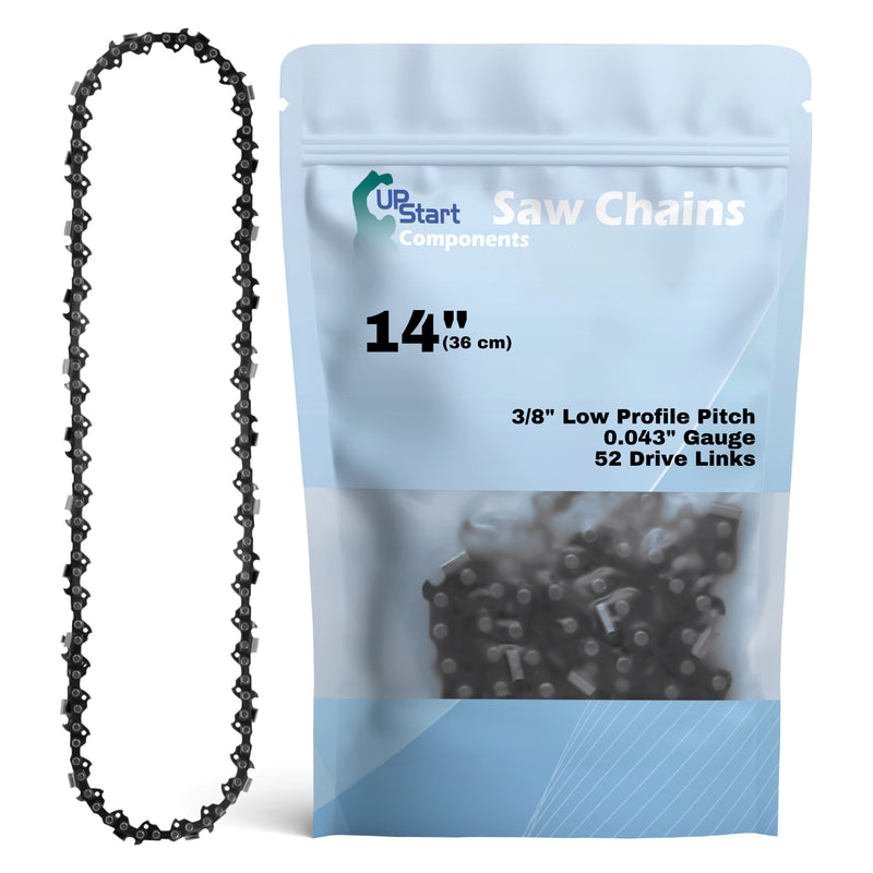 Load image into Gallery viewer, 14-Inch Chainsaw Chain Replacement - 3/8" Pitch, .043" Gauge, 52 Drive Links
