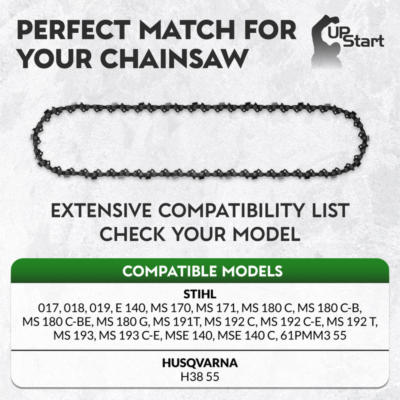 Load image into Gallery viewer, 16-Inch Chainsaw Chain Replacement - 3/8" Pitch, .043" Gauge, 55 Drive Links