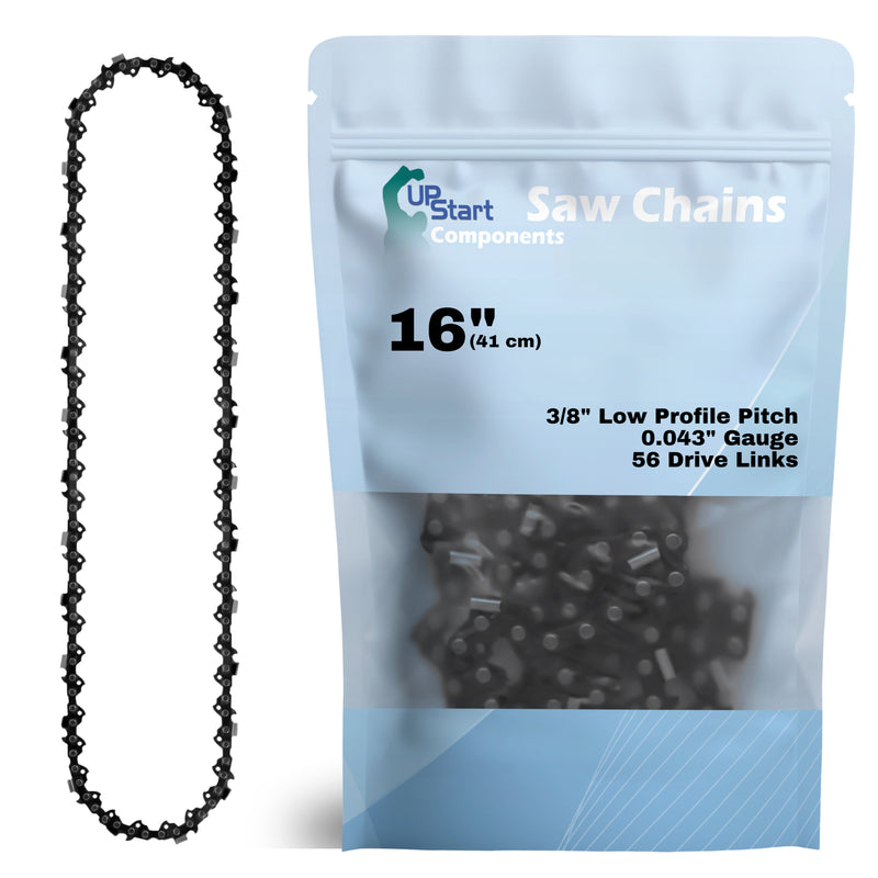 Load image into Gallery viewer, 16-Inch Chainsaw Chain Replacement - 3/8" Pitch, .043" Gauge, 56 Drive Links