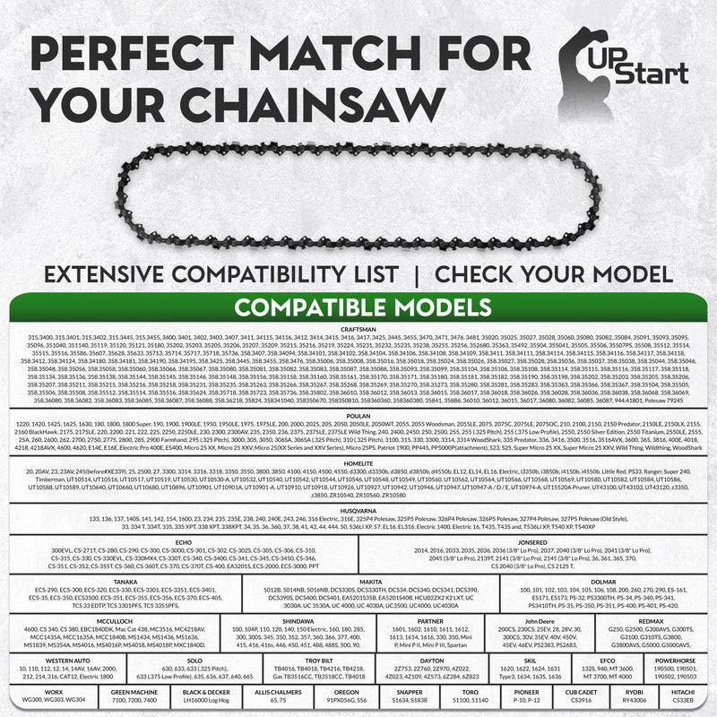 Load image into Gallery viewer, 16-Inch Chainsaw Chain Replacement - 3/8" Pitch, .050" Gauge, 56 Drive Links