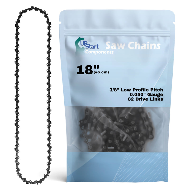 Load image into Gallery viewer, 18-Inch Chainsaw Chain Replacement - 3/8" Pitch, .050" Gauge, 62 Drive Links