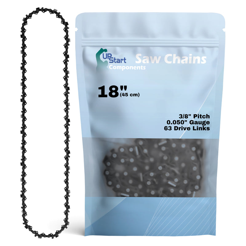 Load image into Gallery viewer, 18-Inch Chainsaw Chain Replacement - 3/8" Pitch, .050" Gauge, 63 Drive Links