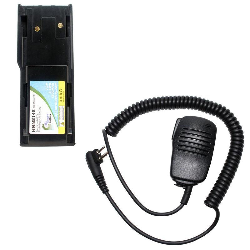 Load image into Gallery viewer, Battery & Shoulder Speaker with Push to Talk (PTT) Microphone Replacement - For