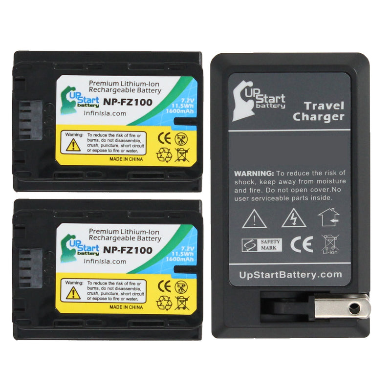 Load image into Gallery viewer, NP-FZ100 Battery + Charger Replacement for Sony NP-FZ100 Rechargeable Lithium-Ion Battery