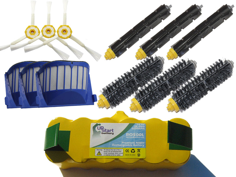 Load image into Gallery viewer, iRobot Roomba 585 Kit - Includes 1 Battery, 3 AeroVac Filter, 1 Bristle Brush, 1 Flexible Beater Brush , 1 3-Arm Side Brush and 1 Brush Cleaning Tool