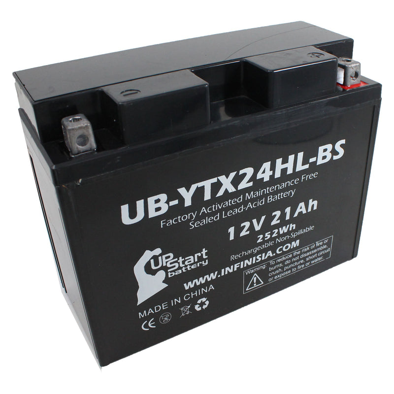 Load image into Gallery viewer, Replacement for YTX24HL-BS Battery 12V 21AH SLA - Compatible with 2007 Arctic Cat Prowler 650, 2002 Arctic Cat Zr 800, 2003 Indian Chief, 2008 Arctic Cat Prowler 650, 2006 Arctic Cat Prowler 650