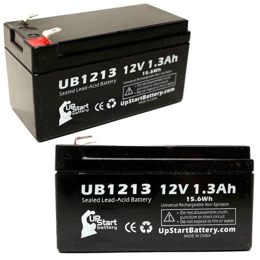 UB1213 Sealed Lead Acid Battery Replacement (12V, 1.3Ah, F1 Terminal, AGM, SLA)