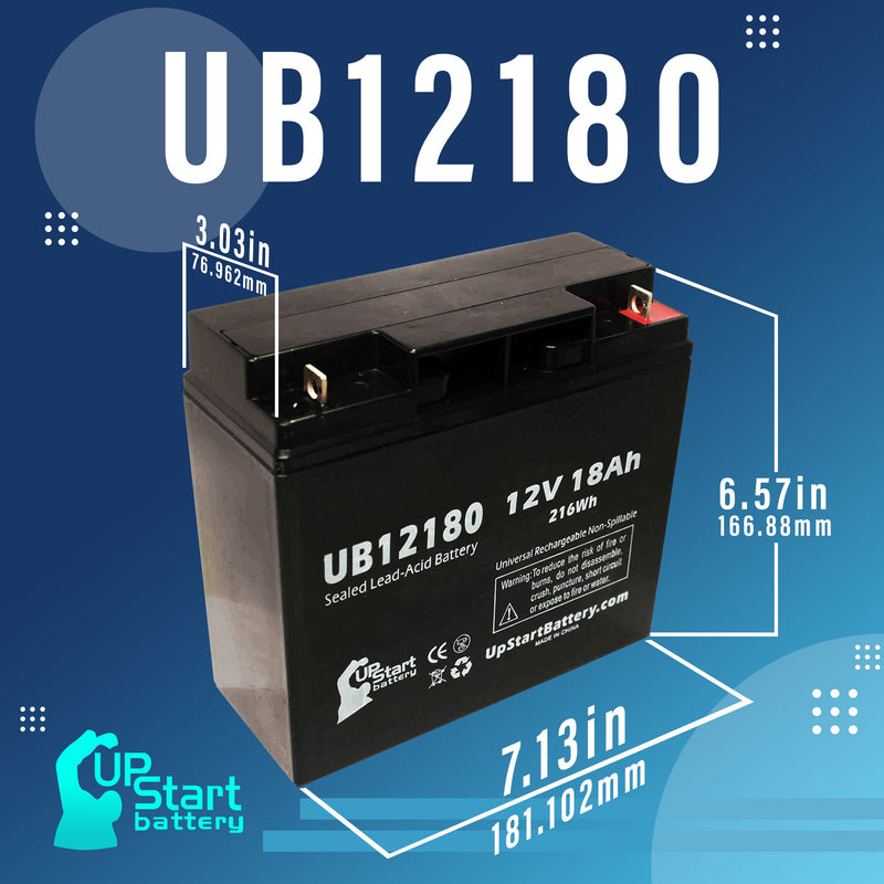 Load image into Gallery viewer, Access Battery 12581 Battery - Replaces UB12180 Universal Sealed Lead Acid Batteries (12V, 18Ah, 18000mAh, T4 Terminal, AGM, SLA, One Year Warranty)
