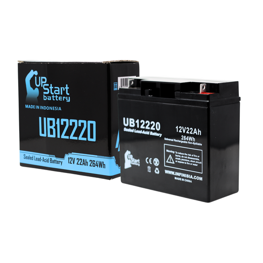 UB12220 Sealed Lead Acid Battery Replacement (12V, 22Ah, T4 Terminal, AGM, SLA)