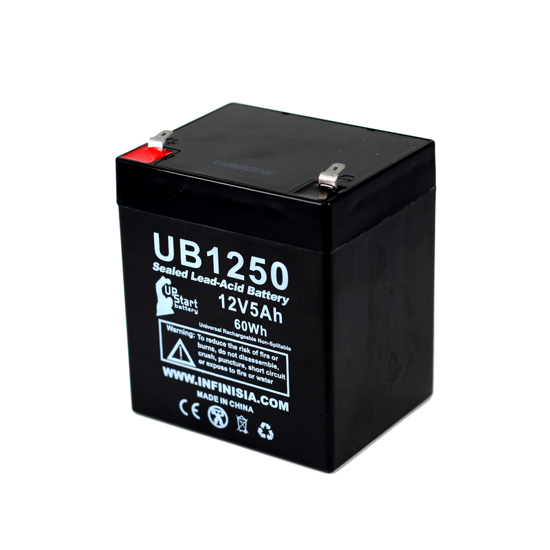Load image into Gallery viewer, UB1250 Sealed Lead Acid Battery Replacement (12V, 5Ah, 5000mAh, F1 Terminal, AGM, SLA)