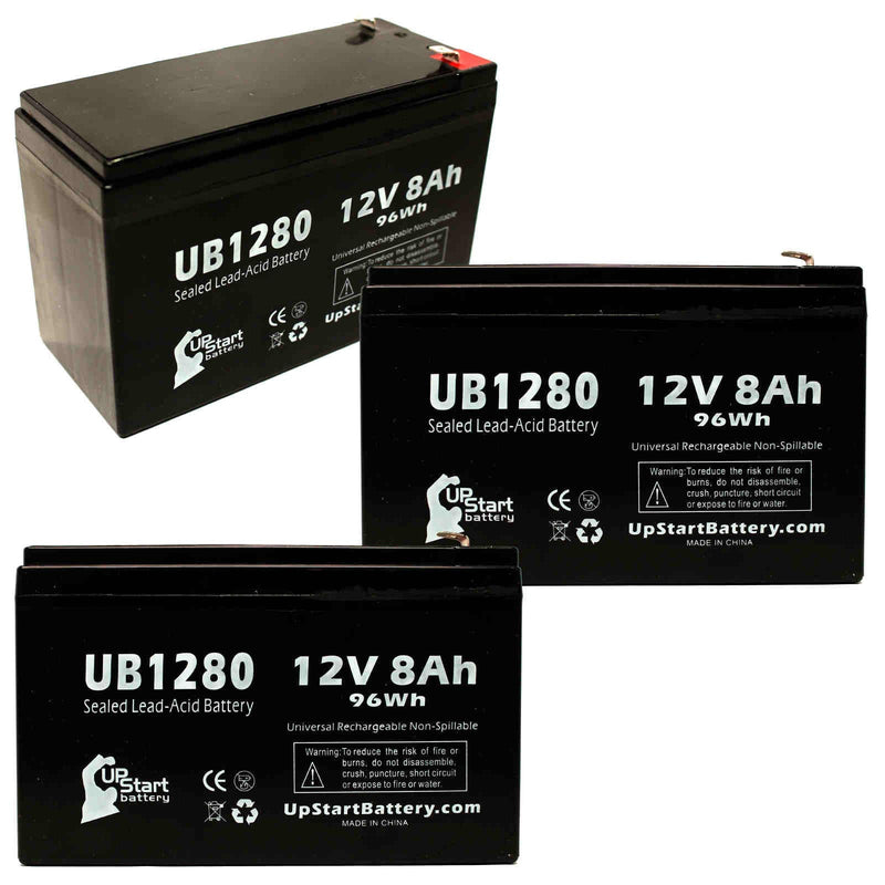Load image into Gallery viewer, UB1280 Sealed Lead Acid Battery Replacement (12V, 8Ah, F1 Terminal, AGM, SLA)