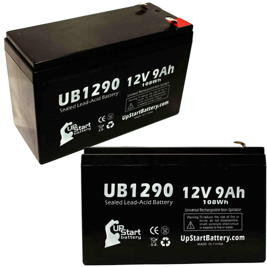 UB1290 Sealed Lead Acid Battery Replacement (12V, 9Ah, F1 Terminal, AGM, SLA)