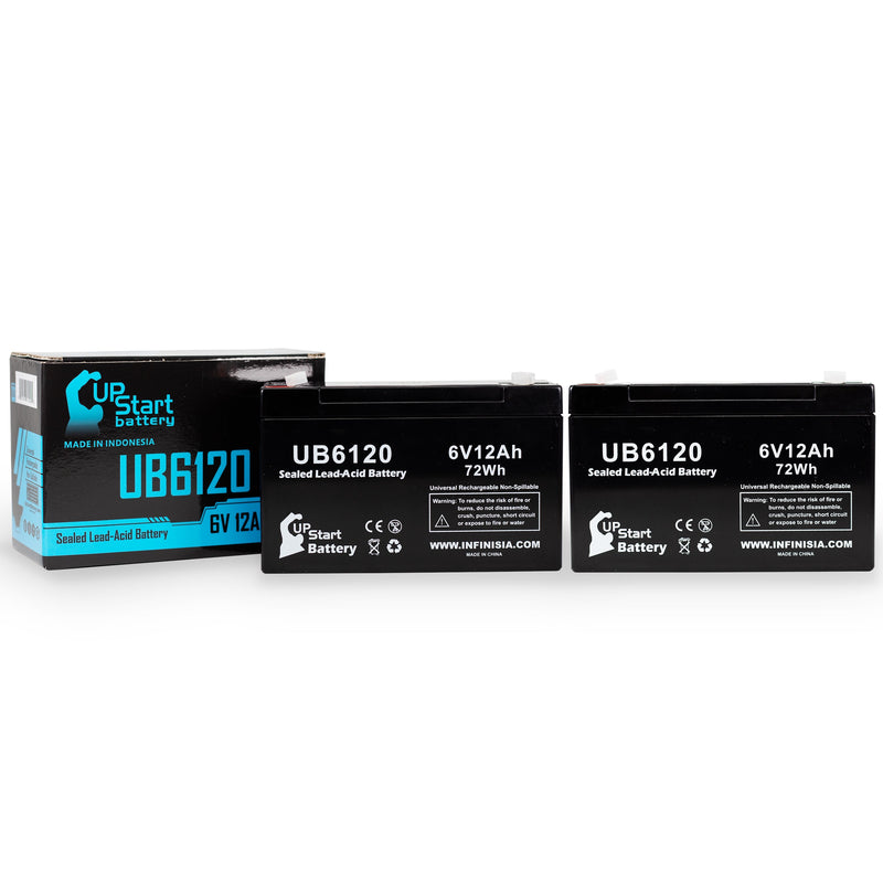 Load image into Gallery viewer, UB6120 Sealed Lead Acid Battery Replacement (6V, 12Ah, F1 Terminal, AGM, SLA)