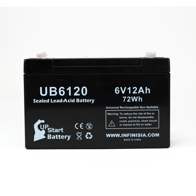 Load image into Gallery viewer, UB6120 Sealed Lead Acid Battery Replacement (6V, 12Ah, F1 Terminal, AGM, SLA)