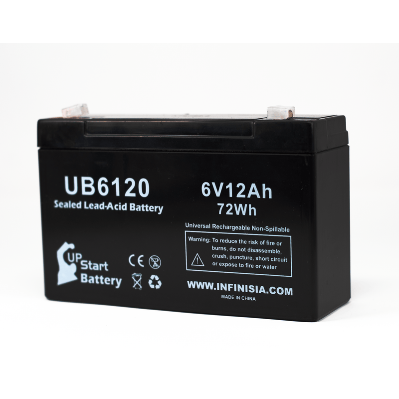 Load image into Gallery viewer, UB6120 Sealed Lead Acid Battery Replacement (6V, 12Ah, F1 Terminal, AGM, SLA)
