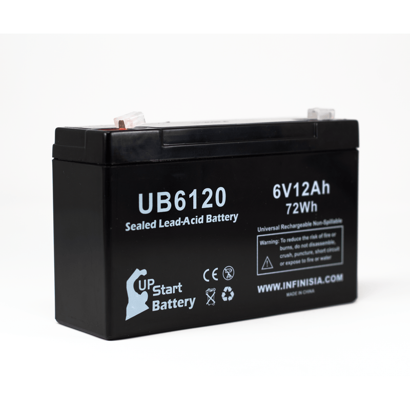 Load image into Gallery viewer, UB6120 Sealed Lead Acid Battery Replacement (6V, 12Ah, F1 Terminal, AGM, SLA)