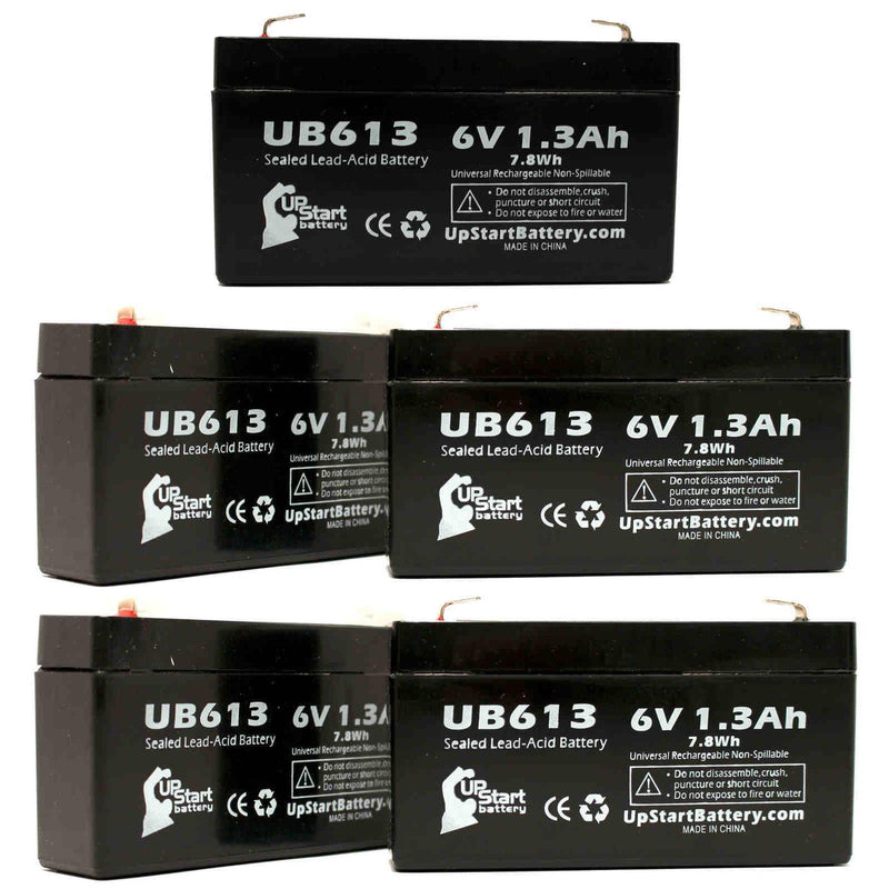 Load image into Gallery viewer, UB613 Sealed Lead Acid Battery Replacement (6V, 1.3Ah, F1 Terminal, AGM, SLA)