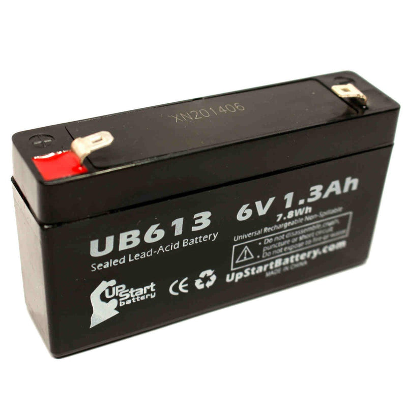 Load image into Gallery viewer, UB613 Sealed Lead Acid Battery Replacement (6V, 1.3Ah, F1 Terminal, AGM, SLA)