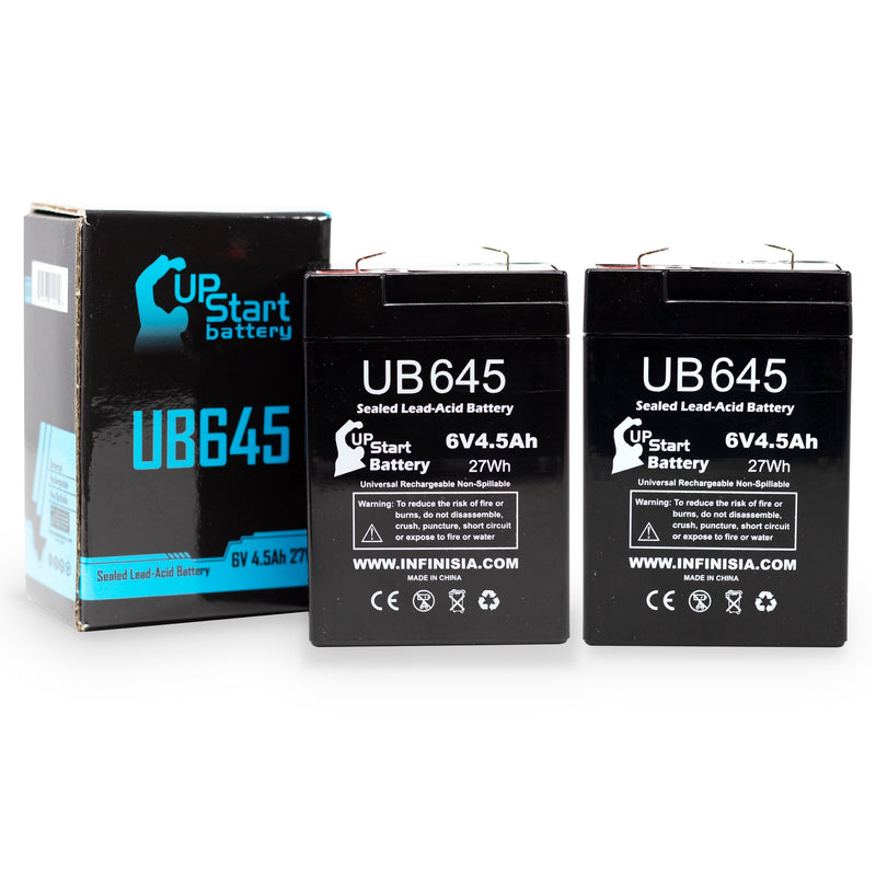 Load image into Gallery viewer, UB645 Sealed Lead Acid Battery Replacement (6V, 4.5Ah, F1 Terminal, AGM, SLA)