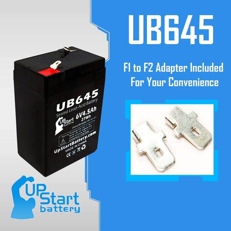 Load image into Gallery viewer, UB645 Sealed Lead Acid Battery Replacement (6V, 4.5Ah, F1 Terminal, AGM, SLA)