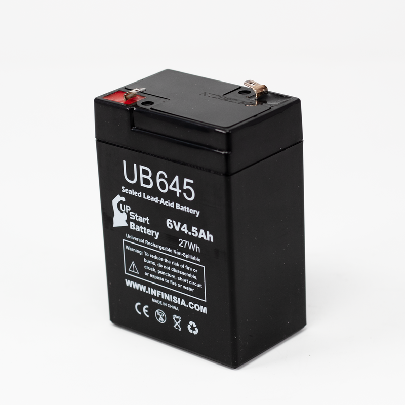 Load image into Gallery viewer, UB645 Sealed Lead Acid Battery Replacement (6V, 4.5Ah, F1 Terminal, AGM, SLA)
