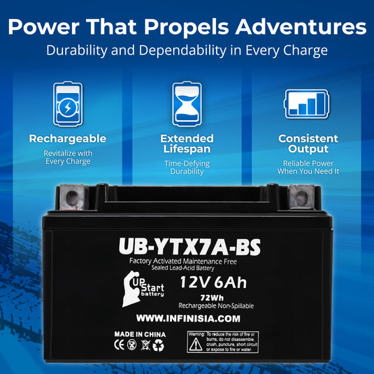 ytx7a-bs battery for tao tao 50cc scooter battery 12v 6ah compatible with kymco people 150 150cc scooter battery gas gy6 125cc 12v motorcycle moped generator batteries atv agm sla