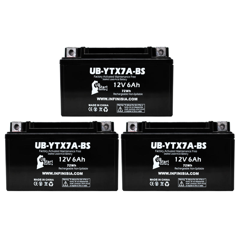 Load image into Gallery viewer, ytx7a-bs battery for tao tao 50cc scooter battery 12v 6ah compatible with kymco people 150 150cc scooter battery gas gy6 125cc 12v motorcycle moped generator batteries atv agm sla