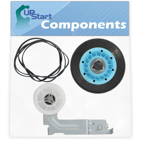 DC93-00634A Dryer Idler Pulley & DC97-16782A Drum Support Roller Assembly & 6602-001655 Drum Belt Replacement for Samsung Dryers