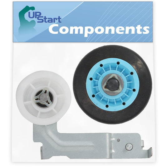 DC93-00634A Dryer Idler Pulley & DC97-16782A Drum Support Roller Assembly Replacement for Samsung Dryers