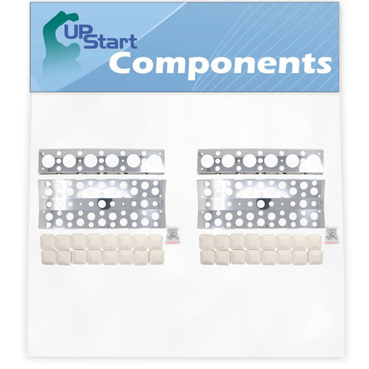 BBQ Grill Heat Shield Plate Tent Replacement for Turbo Cg4tdbrn, 720 0057 3b, 720 0057 4b, 750 0058 4brb, Cg3ckw, Cg3ckwn, Cg3tcbn, Cg3tcbrn - Stainless Steel Flame Tamer, Burner Cover 16 1/2"