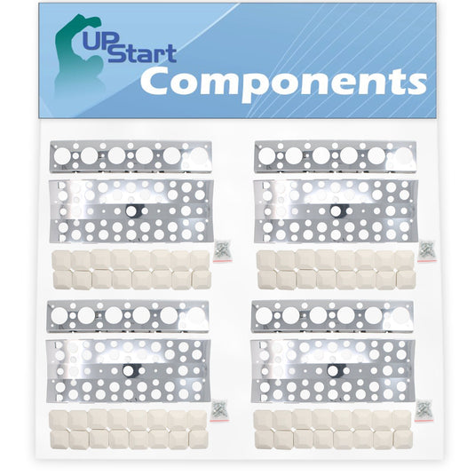BBQ Grill Heat Shield Plate Tent Replacement for Turbo Cg4tdbrn, 720 0057 3b, 720 0057 4b, 750 0058 4brb, Cg3ckw, Cg3ckwn, Cg3tcbn, Cg3tcbrn - Stainless Steel Flame Tamer, Burner Cover 16 1/2"