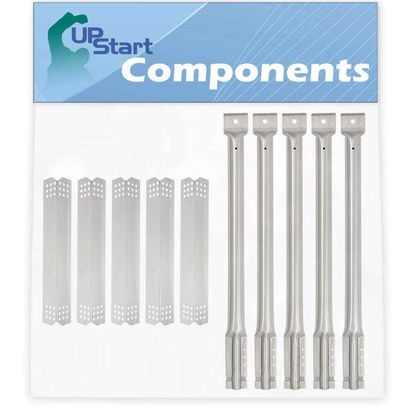 Load image into Gallery viewer, 4-Pack BBQ Grill Heat Shield Plate Tent &amp; Tube Burner Replacement for Jenn Air 720 0727, Kitchenaid 720 0826, Kitchenaid 720 0745b, 860 0003 - Stainless Steel Flame Tamer 16 1/8" &amp; Pipe Burners
