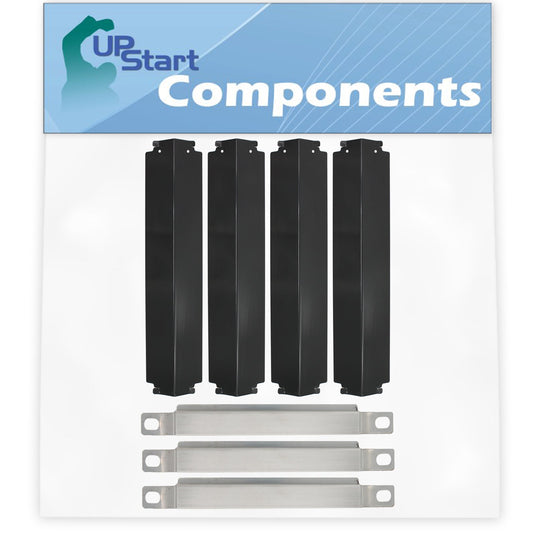 BBQ Grill Burner Crossover Tube & Heat Shield Plate Tent Replacement Parts for Charbroil 463268606 & Flame Tamer, Guard, Deflector, Flavorizer Bar