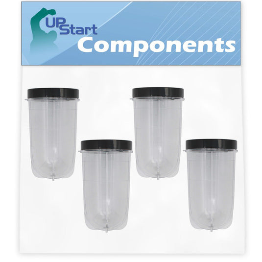 2 Pack UpStart Components Replacement Magic Bullet MB1001 16 oz Cup with Lid