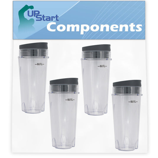 2 Pack UpStart Components Replacement 16 oz Cup for Ninja Blenders